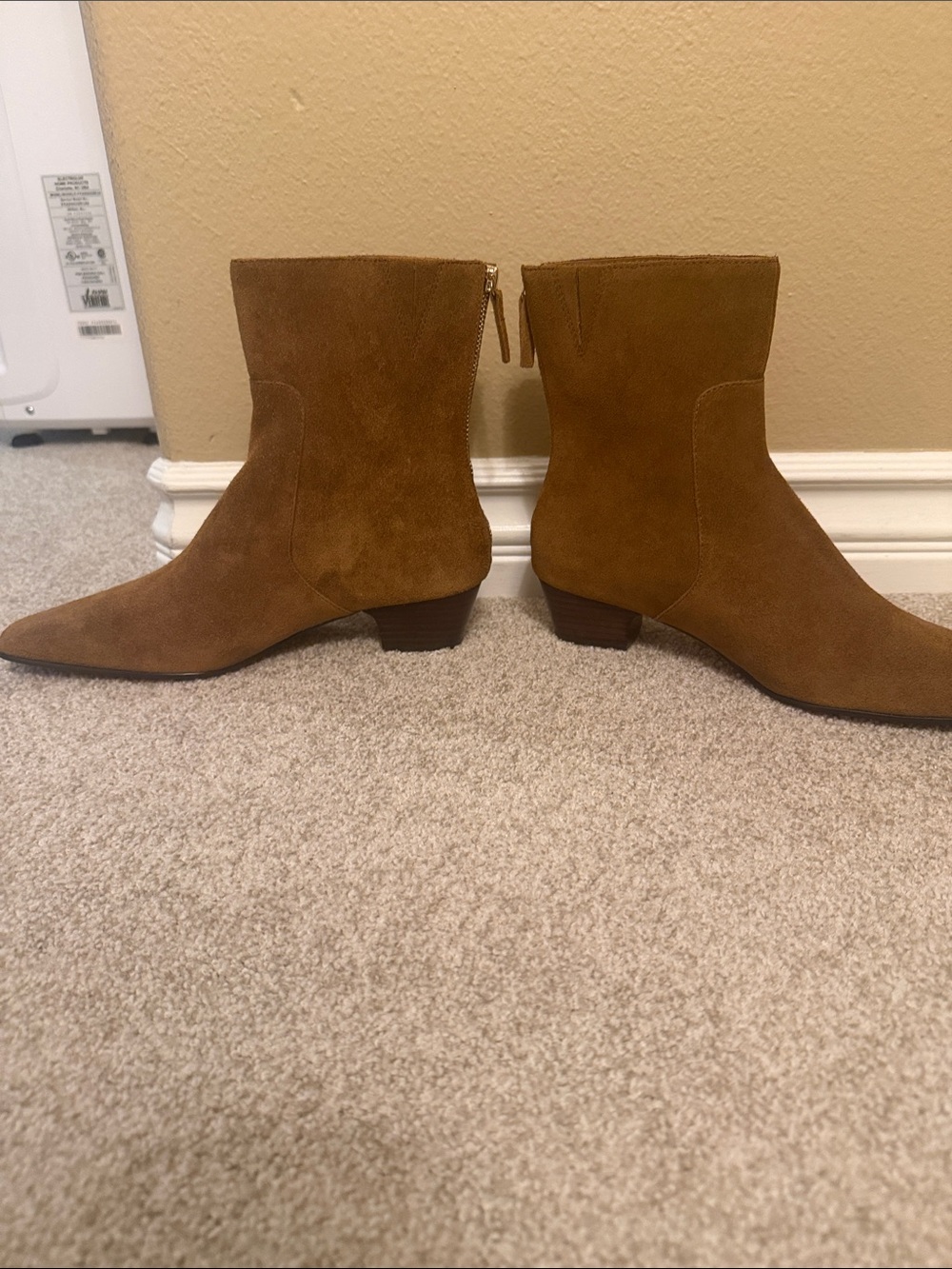 Madewell The Lexie Ankle Boots in Warm Chestnut Suede Size 9 NWOB